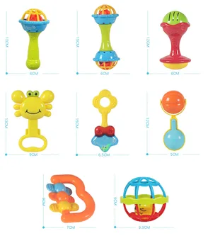 12pcs Copilul teether Rattle Animale Desene animate Mesteca Calma Suzeta Puzzle Gantera Jucărie pentru Sugari Devreme Jucărie de Învățământ 3L