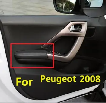 4BUC/SET Microfibra Fata / Spate, Panouri Usi Cotiera din Piele Capacul de Protecție Garnitura Pentru Peugeot 2008 cu Accesorii de Montare