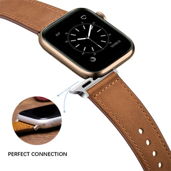 Noua din piele watchband pentru apple watch 6Se5 trupa 42mm 44mm Curea pentru iwatch Trupa serie 6/5/4/32 38mm 40mm afaceri bratara curea