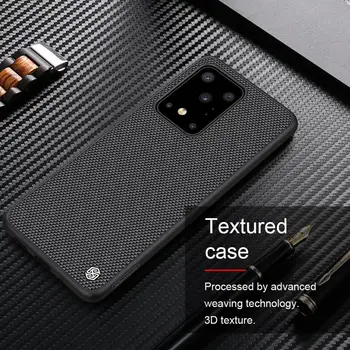 Pentru Samsung S20 Ultra Cazul Samsung S10 Plus Cover NILLKIN Texturate din Nailon fibre caz capacul din spate durabil non-alunecare de Subțire și ușor