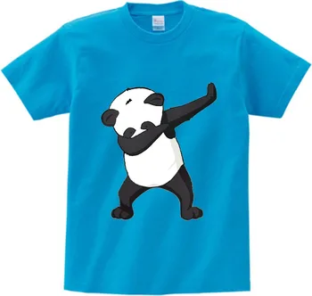 Băieți de bumbac Topuri de Vara Tee Dab Panda Dog Copii amuzant tricou Tamponare de Dans T-shirt Pentru Copii Fete Sărbători Tricou NN