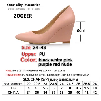 Clasic Pene Pompe De Pantofi Pentru Femei De Moda Casual Negru Roșu Alb Roz Nud Tocuri Inalte Birou Nunta Wedge Pentru Femei