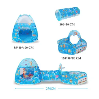 3 Buc/Lot Desene animate Copii Cort Jucării Pliabil Cort pentru Copii Crawling Tunel Portabil de Fotografiere Ocean Piscină Groapă Jucărie de Camping Corturi