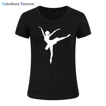 Moda Femei, haine Dansatoare de Balet de Dans Acasă Print Tee tricou Femei Top cu Maneci Scurte de sex Feminin de îmbrăcăminte tricou Brand pentru