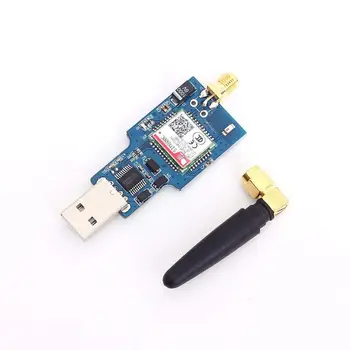 SIM800C USB GSM Serial GPRS Module de Bord cu Negru Antena, Pe bord CH340T chip,Construit în Antenă GSM Antena Bluetooth