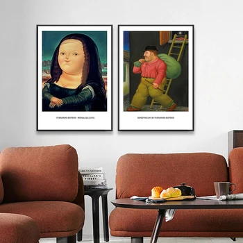 Lumea Picturi Celebre Amuzant De Colectare Mona Lisa Imprimare Panza De Pictura Arta Poster De Perete Imagini Living Home Decor
