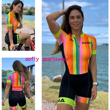 2020 Xama PRO Ciclism Feminin Costum Produsului este Triatlon Seturi Maillot Ropa Ciclismo Biciclete Jersey Îmbrăcăminte Skinsuit Gel Roz Pad
