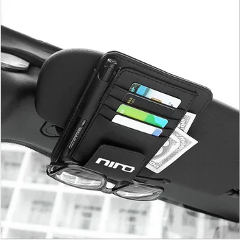 Parasolar Multifuncțional din Piele PU Mașină de Pachetul de Card Suport Ochelari Suport Stilou Organizator Accesorii Auto pentru Kia Niro