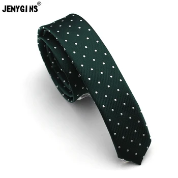JEMYGINS 4cm Slim Skinny Bărbat Solid Punct Tinerilor Noi Gât Cravată de Moda de Înaltă Calitate Puritate Freestyle Bărbați și Femei Cravată Pentru Petrecere