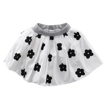 Fete pentru copii Haine cu Maneci Scurte Seturi Topuri tricouri Solid Floare Minge de Mini-Fuste Haine Seturi 1-6Y 2 buc
