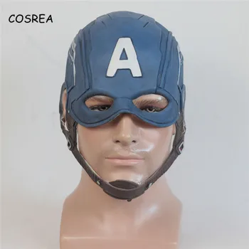 Film Captain America Costum de Război Civil Captain America Masca Cosplay Steven Rogers super-Erou Latex Casca de Halloween pentru Barbati