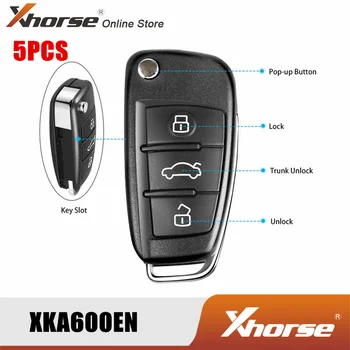 XHORSE XKA600EN Telecomanda Universala Cheie 3 Butoane Pentru Audi A6L Q7 Tip 5 BUC/Lot