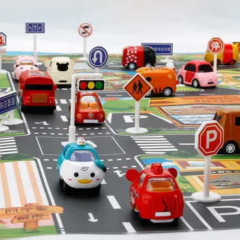 Oraș mare Trafic Harta Jucarii Model de Masina Plin Saltea Pad Joc pentru Copii Interactive Casă de Joacă Jucării de Drum Covor Accesorii Auto