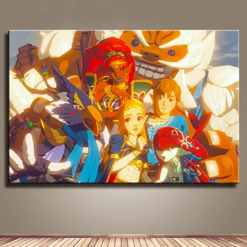 Jocul Poster Pictura Decor de The Legend of Zelda: gură de Sălbăticie pe HD Panza panza pictura arta poster