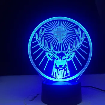 Jagermeister 16 Culori 3D Schimbare Senzor Tactil Usb și Baterie Veioza pentru Bar Lampa de Masa Led Lumina de Noapte