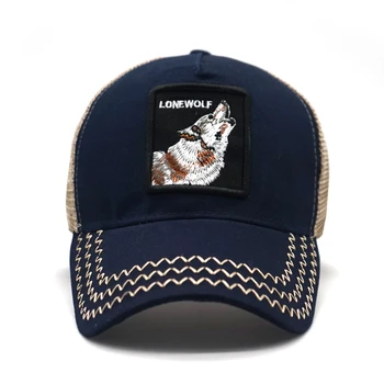 Vara camionagiu plasă cap snapback hip hop pălării pentru bărbați lupul Animal de broderie sepci de baseball femei full tata pălărie bărbați os feminino