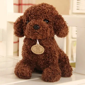 Realist Teddy Câine Norocos Simulare Caine Pudel De Pluș Jucării Lucrate Manual, Realist Figura Jucărie De Câine De Pluș Umplute Anim Jucării Pentru Copii