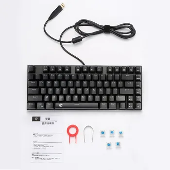 Z88 Mini Tastatură de Gaming Mecanice Outemu Clicky Albastru Comutator RGB LED Backlit Design Compact 81 De Chei de la Tastatură pentru Dactilograf Gamer