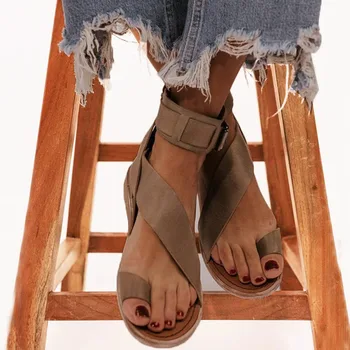 BONJOMARISA New Sosire INS Fierbinte Elegante Sandale de Vara Femei Casual, Sandale Plate pentru Femei 2020 Low-Toc Pantofi de Vara pentru Femeie