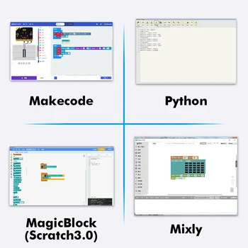 Keywish Nou:Bit Diy Compatibil Cu Micro:Bit Electronic Kit Suport Makecode, Python. Zero Program Starter Kit