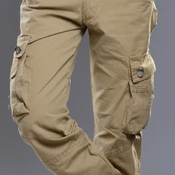 2020 Primăvară Nouă Bărbați Pantaloni în aer liber Multi-buzunar Salopete Bărbați Tineri Drepte Slim Pantaloni de Bumbac Tendință de Moda