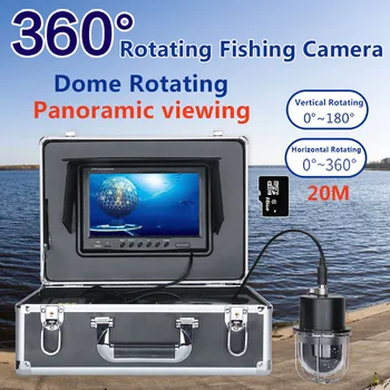 9 Inch DVR Recorder 20m 50m 100m Pescuit Subacvatic cu Camera Video Pește Finder IP68 rezistent la apa 20 Led-uri de 360 de Grade de Rotație aparat de Fotografiat