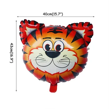 18pcs Jungle Animale din Baloane 32inch Numărul de Aur Globos Set Safari Petrecere de Ziua de Decorare pentru Copii Copil de Dus Forest Petrecere ballon
