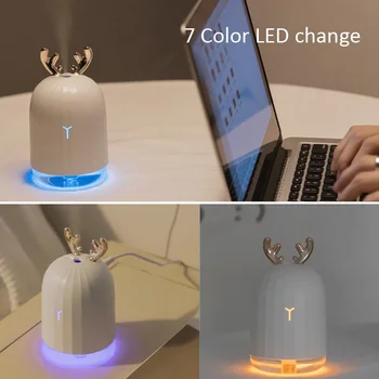 USB 7Color Schimbare de birou LED-uri lampa de Noapte cu lumina 220ml Aroma Difuzor Umidificator Ceață Rece pentru copilul acasă