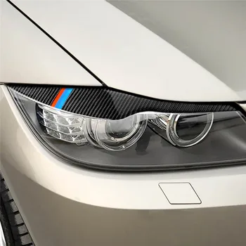 Fibra de Carbon pleoape Faruri Pleoape pentru BMW E90 320i 325i 330i Fața Farului Sprancene Acoperire Tapiterie Auto Accesorii Coafura