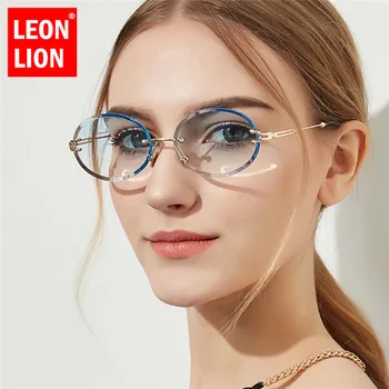 LeonLion Rotund Fără Ramă De Ochelari De Soare Femei 2021 Ochelari De Designer Pentru Femei Vintage Ochelari De Vedere Femei/Bărbați De Lux Gafas De Sol Mujer