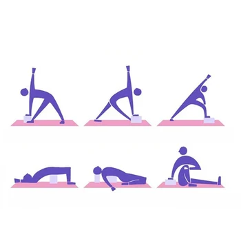 Bloque de yoga y fitness para apoyo de ejercicios y entrenamiento ladrillo de goma EVA para ejercitar posturas uso profesional
