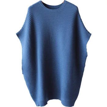 LANMREM 2020 Toamna Iarna noua moda mid-lungime îngroșat pulover bat maneci scurte pulover rochie tricot vrac de mari dimensiuni YJ926