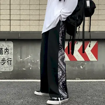 Imprimate vrac larg-picior drept pantaloni casual, de sex feminin ins valul 2020 toamna anului nou coreeană stil Harajuku totem liber casual larg-le
