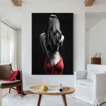Modern Jumătate Nud Femei Tablouri Canvas Sexy Goala Postere si Printuri Cuadros de Arta de Perete Imaginile pentru Camera de zi de Decorare Acasă