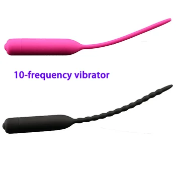 Silicon Uretral Sunet Dilatatoare De Sondare Vibrator Penis Plug Uretral Margele Jucarii Sexuale Pentru Barbati Masturbator Uretra Penis-Prize