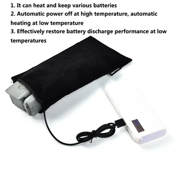 Rezistență la căldură Drone Baterie mai cald sac de Încălzire geanta Rezistenta la Caldura Explozie-Dovada pentru DJI Mini 2/AIR 2 RC model de baterie.