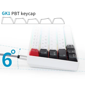AK61 HotSwap Tastatură Mecanică Mini Portabil cu Fir PBT Keycap Gateron Comutator RGB Tastatură de Gaming Proiectat