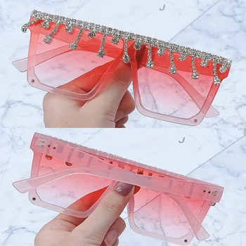 Moda ochelari de Soare Femei 2020 Cristal de Diamant Ciucure ochelari de Soare Brand de Lux Supradimensionat ochelari de soare Nuante Femei UV400 Oculos