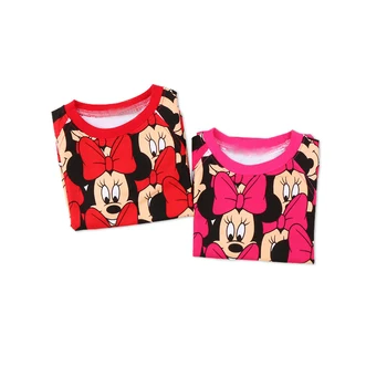 2021 Toamna Iarna Minnie Mickey Fete Baieti Hoody Terry Pulover Desene Animate Cu Maneci Lungi Tricou Tricouri Tricouri Copii Haine Pentru Copii