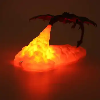 Imprimate 3D LED Dragon de Foc Lămpi Lumina de Noapte Reîncărcabilă starea de Spirit de Lumină Moale Pentru Dormitor Copil Camera Dormitor Camping Drumetii Decor