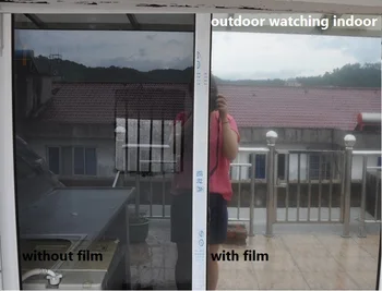 Argint Izolare Fereastra Film Autocolante Solar Reflectorizant-Un Fel de Oglindă culoare argint film de Sticlă cu lungimea de 150cm