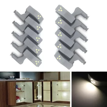 10buc LED Smart Touch Inducție Cabinet de Lumină Dulap Interioară Balama Lampa cu Senzor de Lumina, Lumina de Noapte pentru Dulap Garderoba