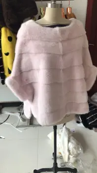 2018 noi femeile naturale reale nurca haină de blană lungă pulover sacou haina