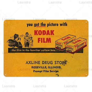 Tablă de Metal Semn Clasic Retro Film Kodak Semne de Epocă Poster Film&TV de Perete de Arta Decor De Cinema, Cafenea, Pub, Club, Bar Placa de Fier