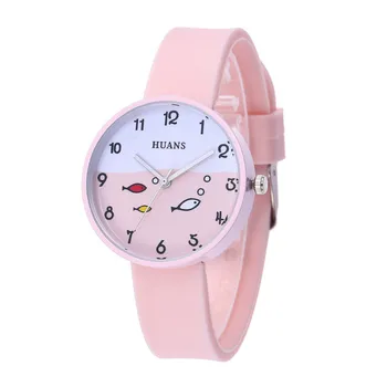 Nouă listă pentru copii ceas de Moda pește quartz electronic copii ceasuri pentru fete baieti 1-10 ani copil cadou elevii ceas