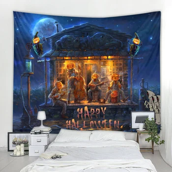 Dovleac de Halloween trupa tapiserie pădure, halloween, groază scena pânză agățat de perete decor pânză agățat cortina de pânză agățat