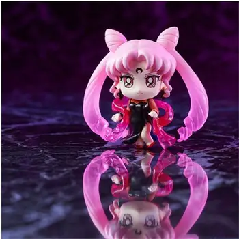 PrettyAngel - Aspect De Megahouse Petit-Chara! Seria Figura Sailor Moon Negru Lady Luna Găină Set de 5 buc