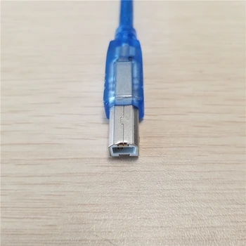 10buc/lot 30cm USB 2.0 Type a Male B Male ( SUNT la BM ) Adaptor Convertor Scurt Cablu de Date Cablu pentru Imprimantă Albastru