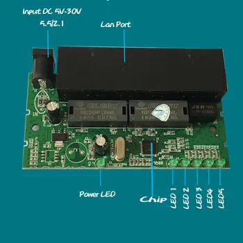 5Port Switch Fast ethernet Module PCBA Hub mini dimensiune 88*44.5 MM rata de transmisie de 10/100Mbps capacitate 1G ieftin preț express gratuit