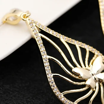 2019 Personalitate De Moda De Aur De Argint De Culoare Temperament De Cupru De Înaltă Calitate Zircon Pandantiv Cercei Doamnelor Exclusive Bijuterii
